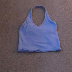 Blue crop top